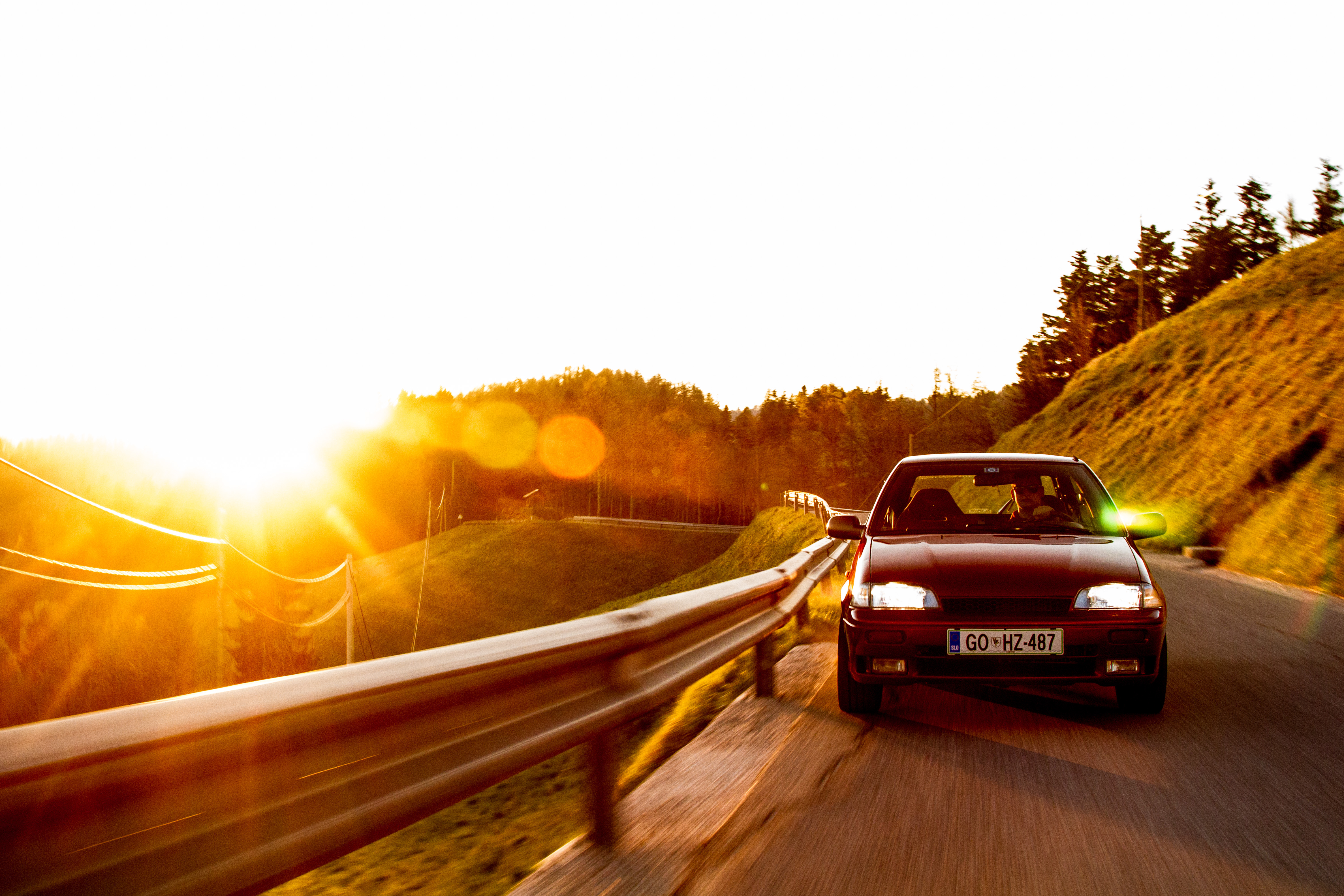 Car suzuki swift gti sunset drive